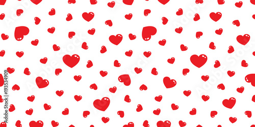 heart valentine Seamless pattern vector isolated wallpaper background doodle cartoon red