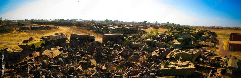 Tank and other war vehicles Cemetery , Asmara, Eritrea