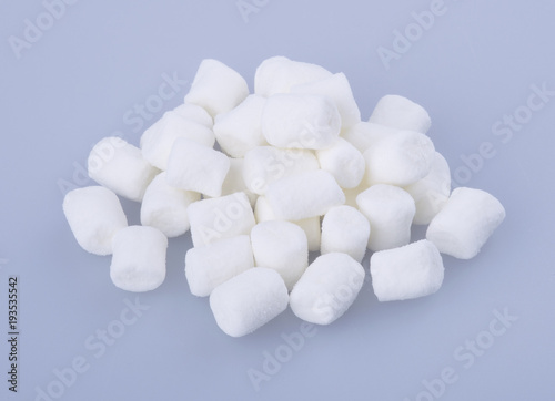 marshmallows or marshmallows isolated on background.