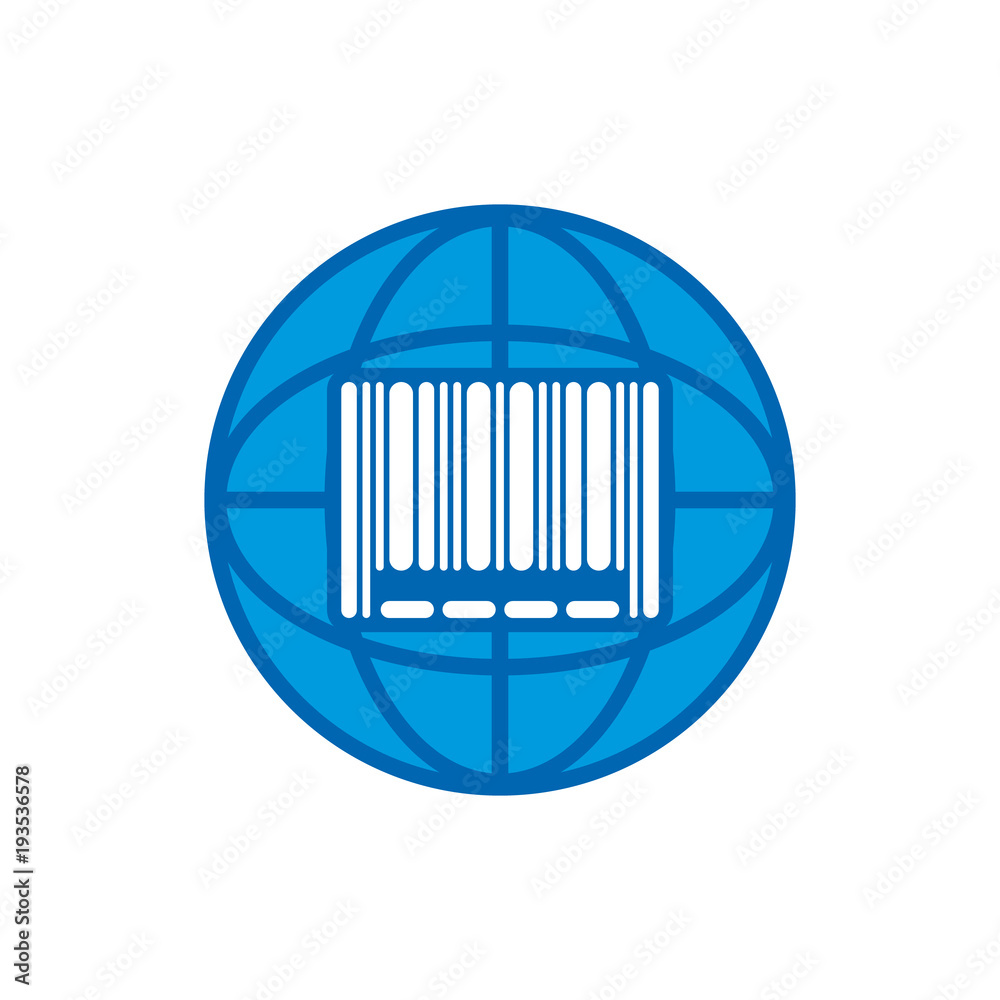Barcode World Logo Icon Design Barcode World Logo Icon Design