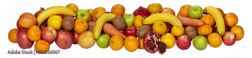 Fototapeta Naklejka Na Ścianę i Meble -  Food fruit,Beautiful fruits isolated on white
