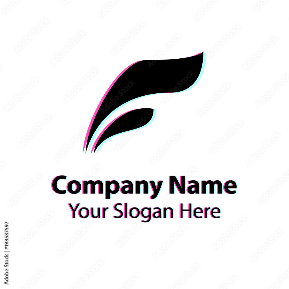 Abstract logo design with glitch effect on white background, Abstract graphic icon, logo design template, symbol for company Abstract logo design with glitch effect on white background, Abstract graphic icon, logo design template, symbol for company