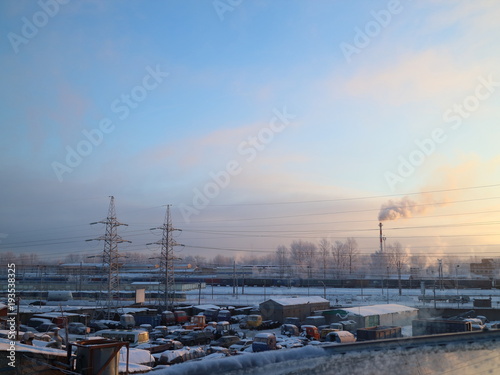 dawn in the industrial zone © Andrey