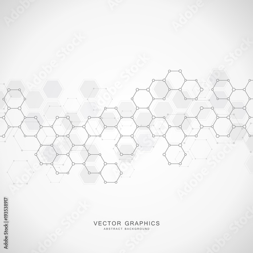 Abstract medical background with molecules structure.