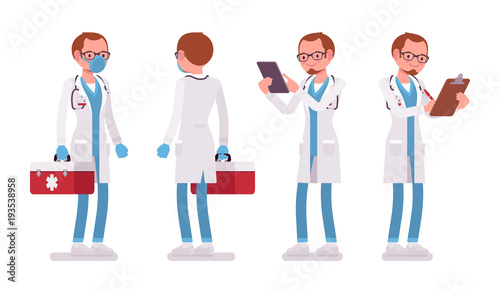Male doctor standing pose