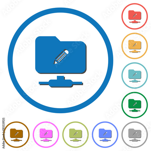 FTP edit icons with shadows and outlines