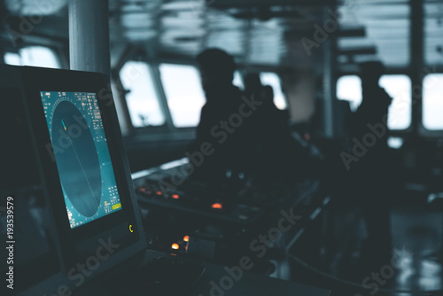 Radar System on a Ship's Bridge photo