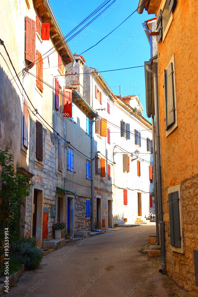 Street in Bale, Istria, Croatia