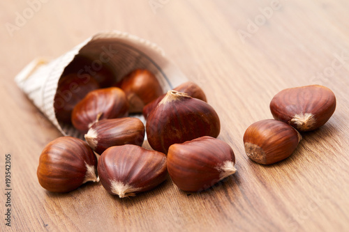 edible chestnut on the table