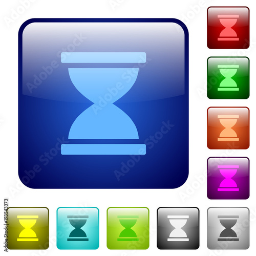Hourglass color square buttons