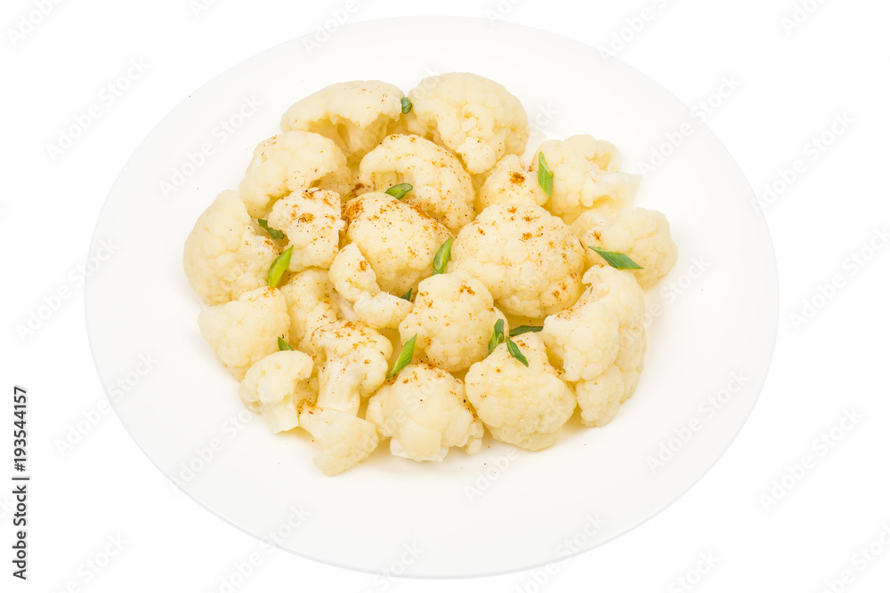 Boiled cauliflower for vegetarian and dietary food Boiled cauliflower for vegetarian and dietary food