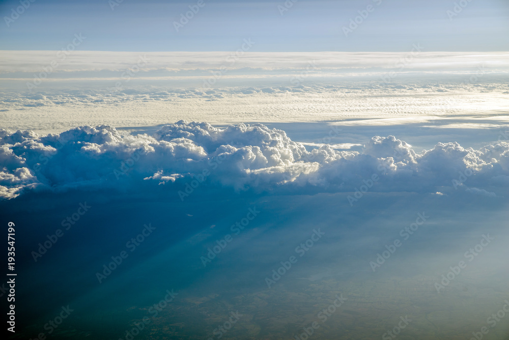 Sky and clouds from a plane over Spain Sky and clouds from a plane over Spain