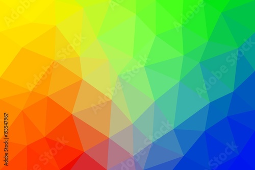 Low poly triangular background, multicolor vector