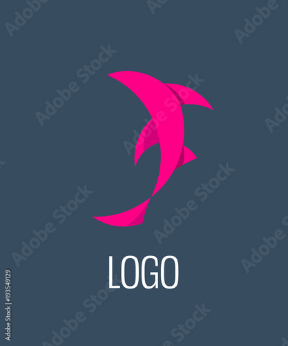 Style Pink Fish isolated on...