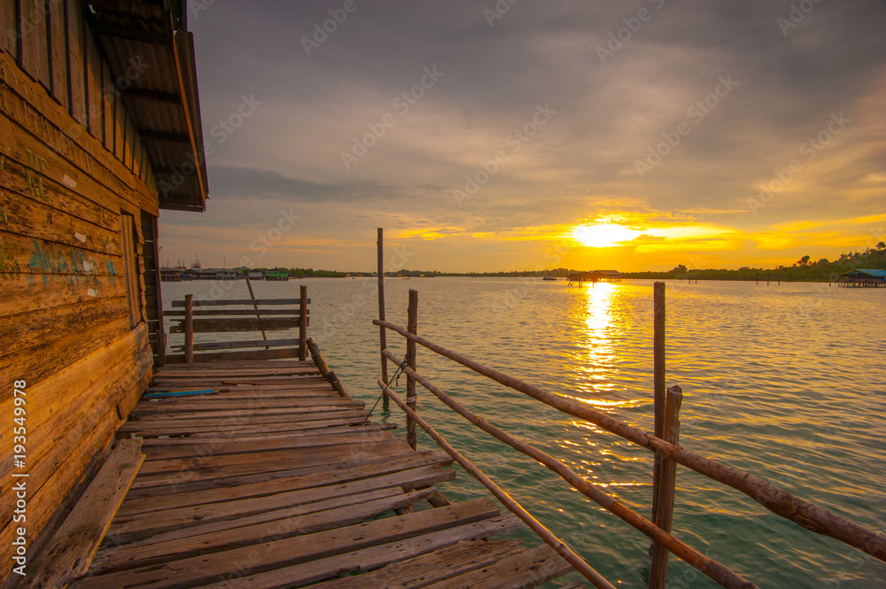 Fototapeta premium sunset and sunrise in Batam 