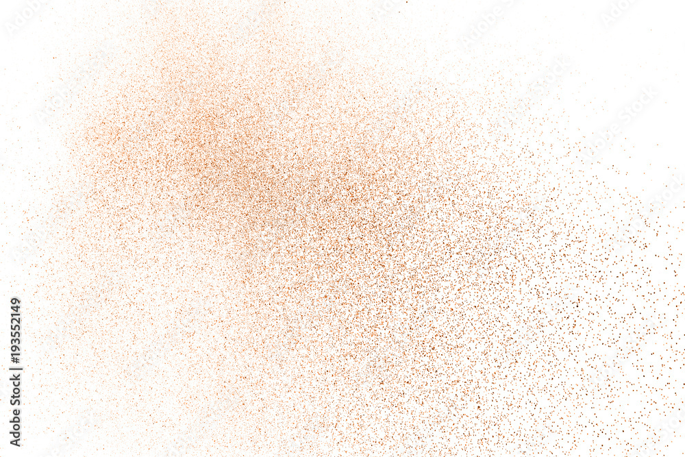 Brown Color powder splash cloud isolated on white background Brown Color powder splash cloud isolated on white background