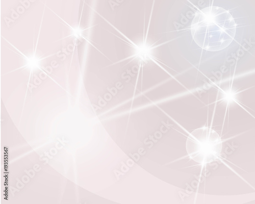 Abstract Glowing Background with Light Stars and Bokeh Effect of the Lens. Vector Illustration.