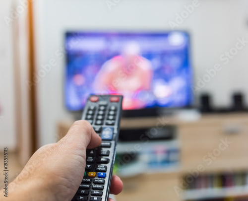 Man surfing the channels