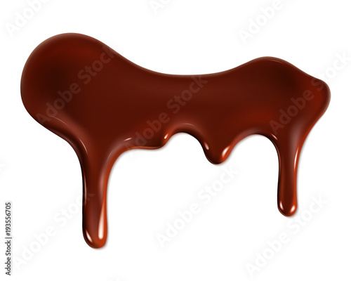 chocolate streams isolated on white
