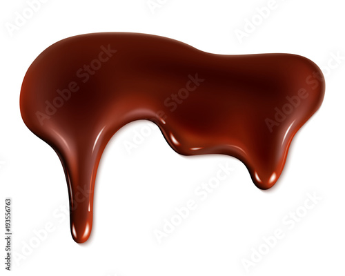 chocolate streams isolated on white