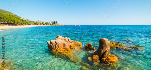 Rocks in Santa Maria Navarrese shore