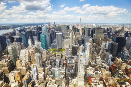 Aerial view of the Manhattan, New York City, USA. © MaciejBledowski