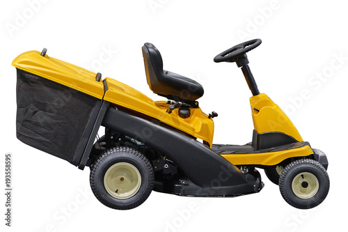 garden lawn mower isolated on white background
