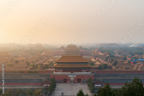 Beijing ancient Forbidden City in morning at Beijing  China.