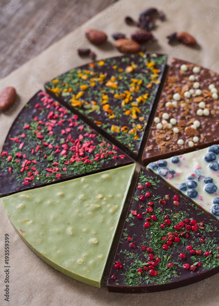 chocolate pizza on wooden surface chocolate pizza on wooden surface