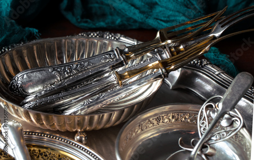 Old silver ware © vizafoto