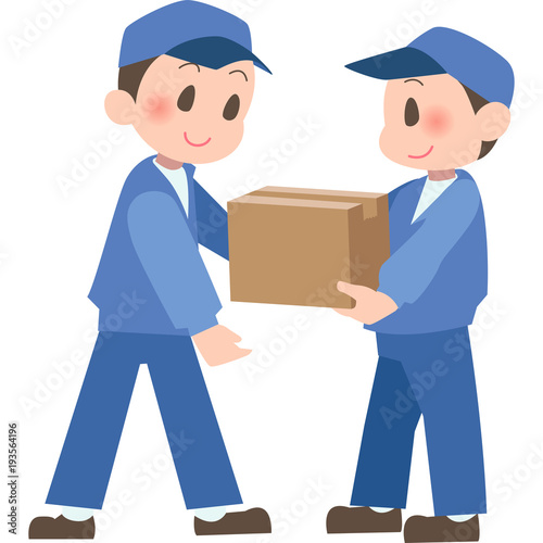 荷物を受け渡す業者