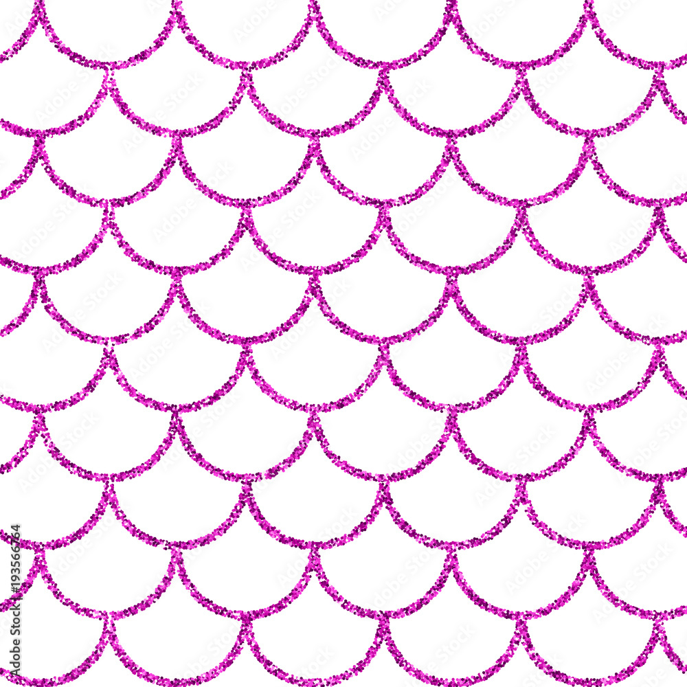 Glitter mermaid tail seamless pattern. Fish scale texture. Tillable  background for girl fabric, textile design, wrapping paper, swimwear or  wallpaper. Pink glitter mermaid background with fish skin. Stock Vector |  Adobe Stock