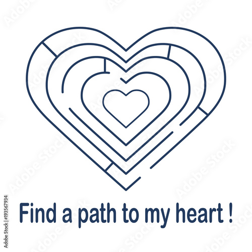 Labyrinth to the heart. Valentine's Day