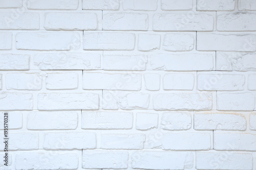 Fototapeta Fragment ściany z białej cegieły, tekstura, tło