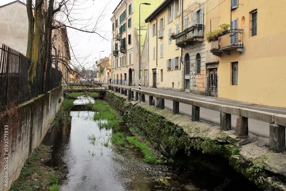 a river in Naviglio, Milan