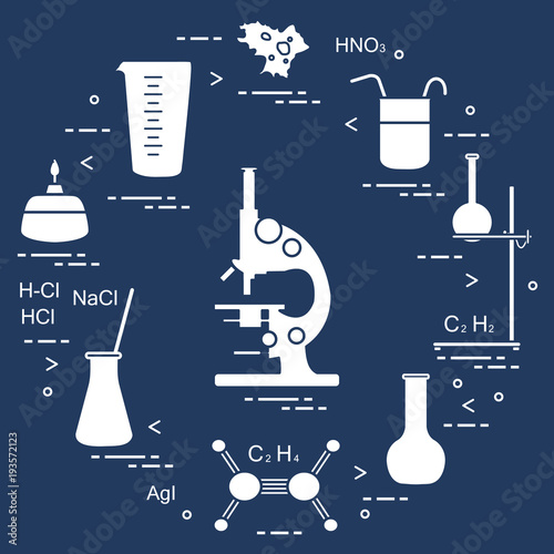 Chemistry scientific, education elements.