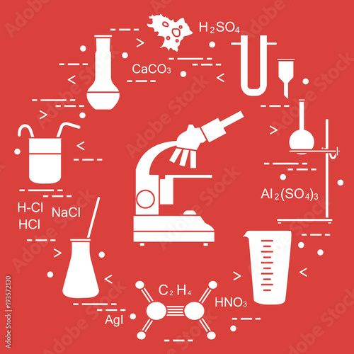Chemistry scientific, education elements.