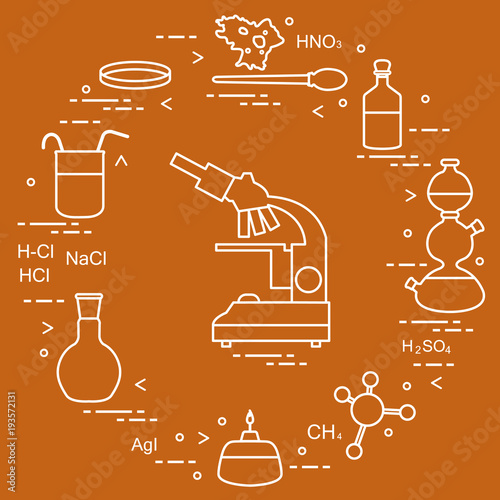 Chemistry scientific, education elements.