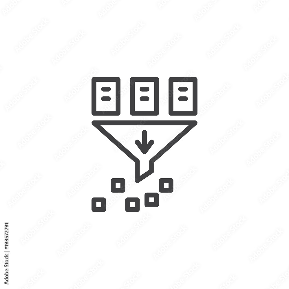 Cryptocurrency mining outline icon. linear style sign for mobile concept and web design. Filter simple line vector icon. Symbol, logo illustration. Pixel perfect vector graphics Cryptocurrency mining outline icon. linear style sign for mobile concept and web design. Filter simple line vector icon. Symbol, logo illustration. Pixel perfect vector graphics