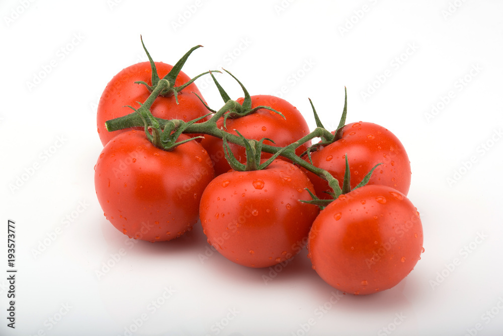 tomato branch isolated on white background