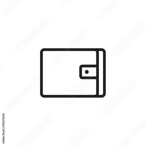 Wallet icon line outline style isolated on white background for your web and mobile app design, vector illustration