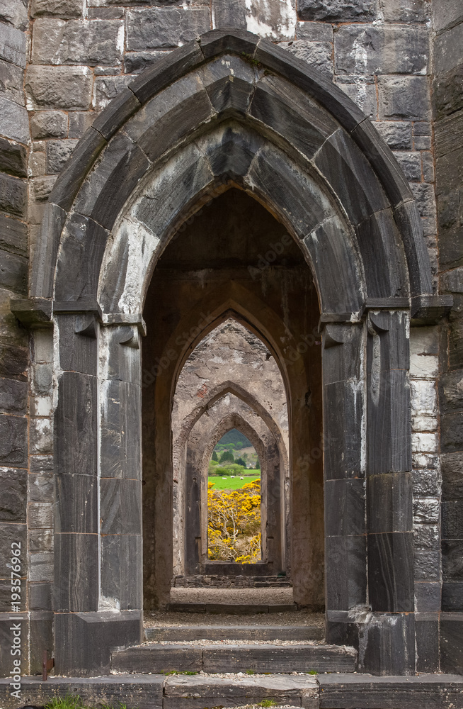 Arches of Old Church of Dunlewey, Ireland