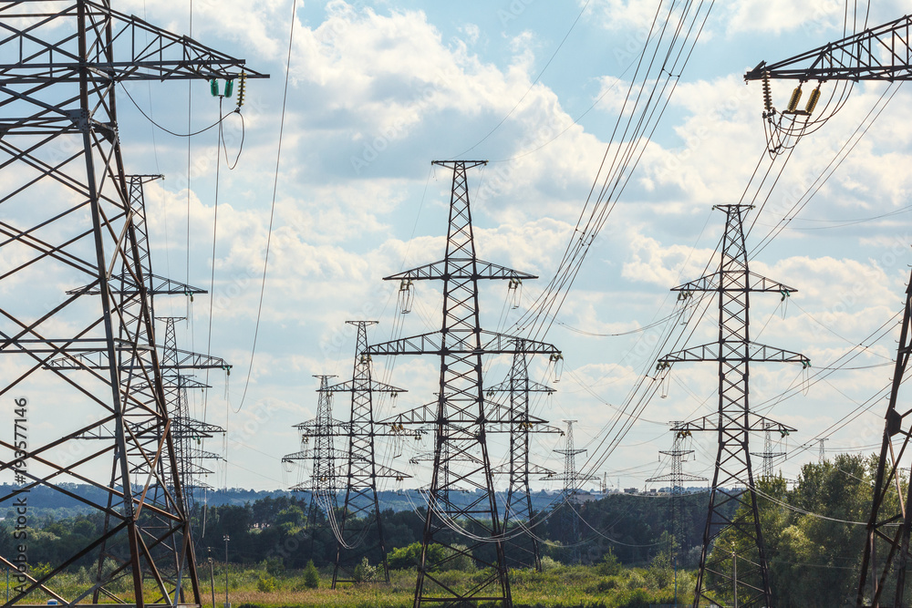 High-voltage power line.