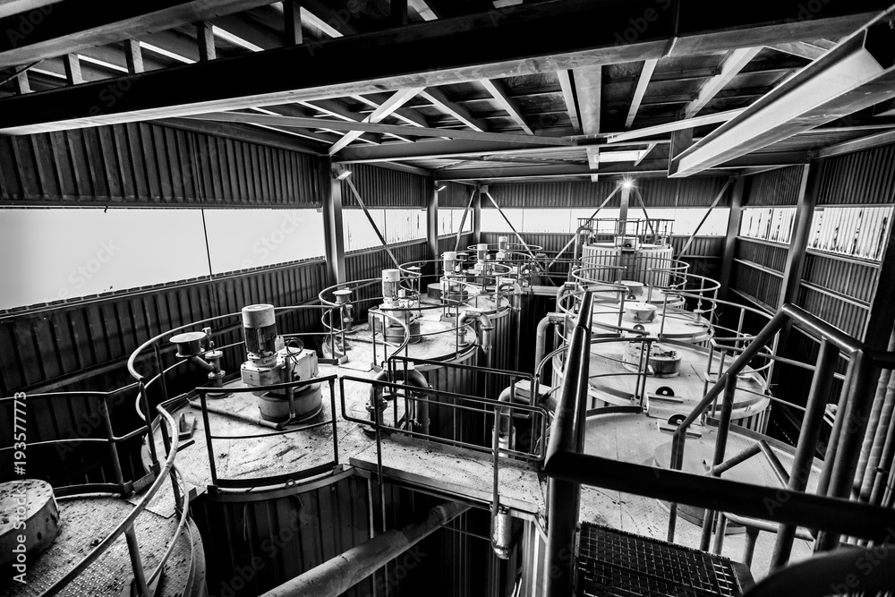 Fototapeta premium Silos in a factory