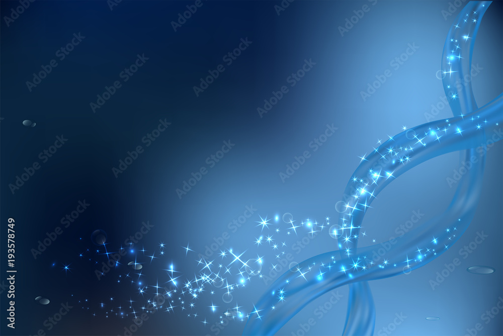 Obraz premium science concept, blue background with space for text for cosmetic or healthcare product, illustration vector.