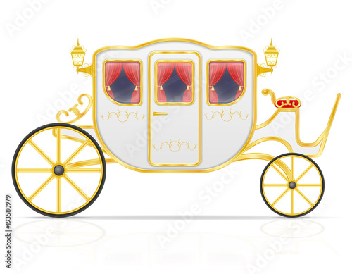 royal carriage for transportation of people vector illustration