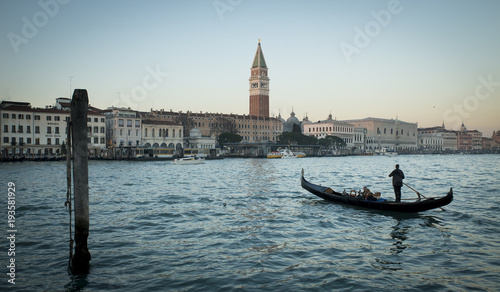.Venice, view of the grand canal with gondola © Alexandre