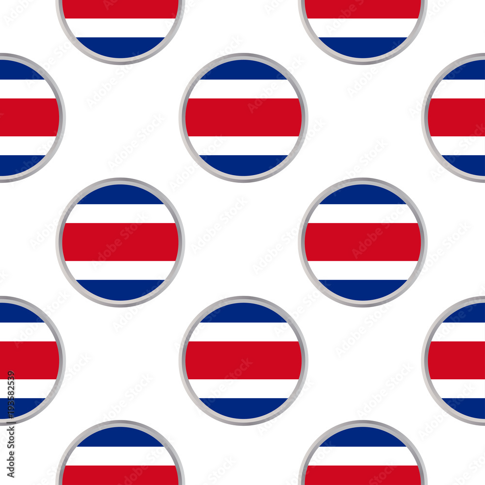 Seamless pattern from the circles with flag of Costa Rica. Seamless pattern from the circles with flag of Costa Rica.