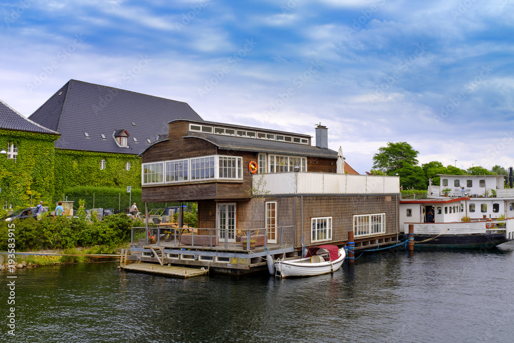 Denmark - Zealand region - Copenhagen - panoramic view of the contemporary architecture and water canals of the Christianshavn district