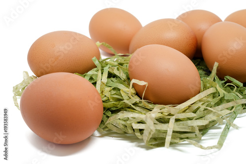 Eggs on white background fo...